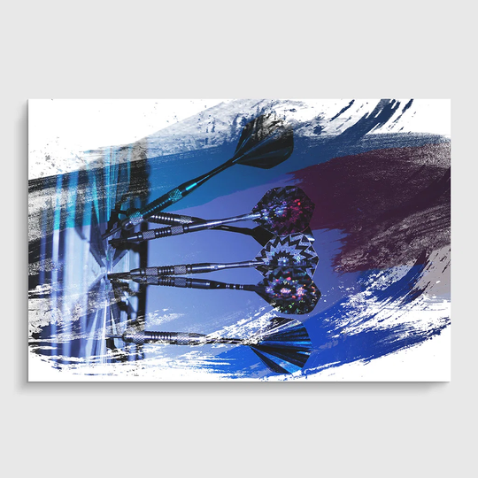 'Darts and Dartboard' Graphic Art Print Poster