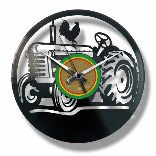 The Farm Vinyl with Tractor 30cm Silent Wall Clock