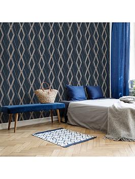 Superfresco Easy Prestige Geo Navy Wallpaper