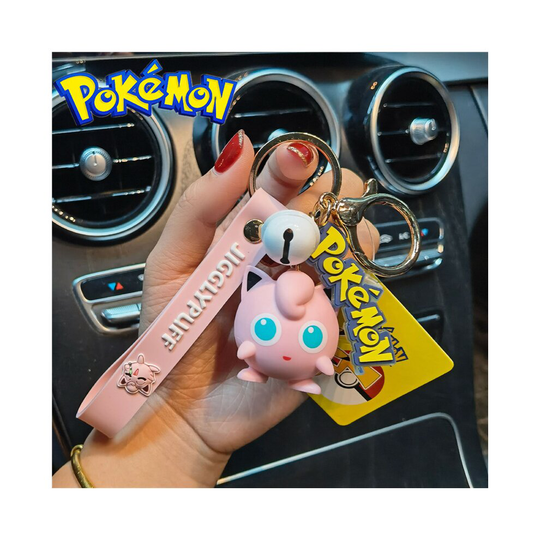 (Jigglypuff) Pokemon Pikachu Keychain Key Ring mini figures Psyduck Charmander Bulbasaur
