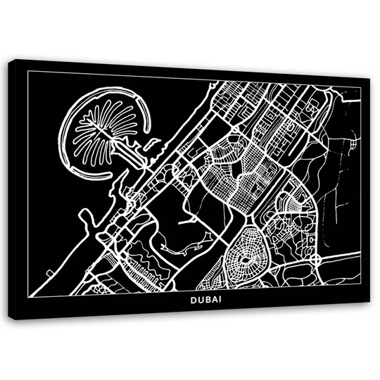 Canvas Print Dubai City Map
