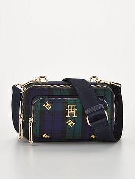 Tommy Hilfiger Iconic Tommy Camera Bag - Blue/Green/Black Check