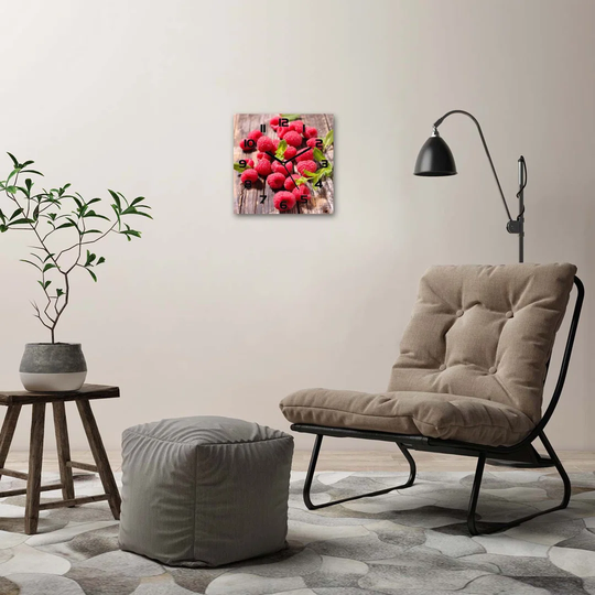 Raspberries Silent Wall Clock