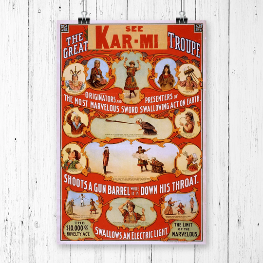 'Vintage Circus Poster' Graphic Art