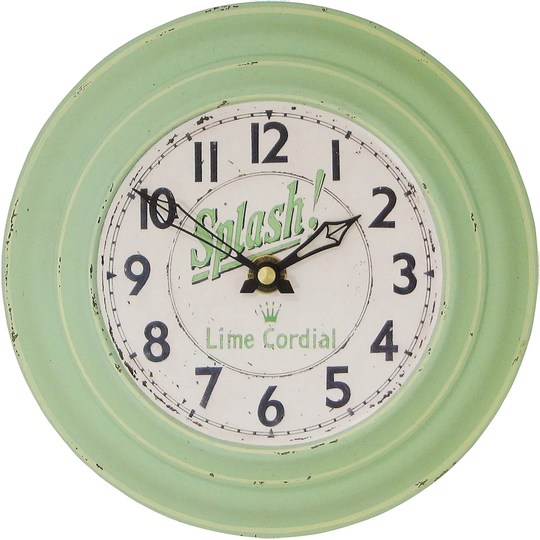 18.5cm Tin Splash Dial Wall Clock