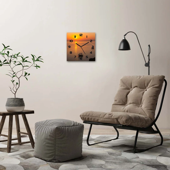 Jewelissa Sunset Sea Silent Wall Clock