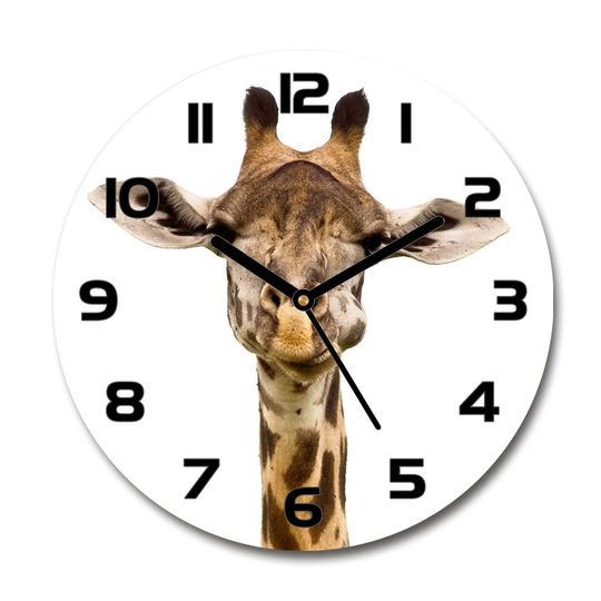 Decoration Picture Art Modern Kitchen Living Room Giraffe 30cm Silent Wall Clock