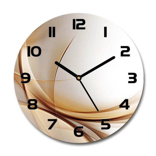 Decoration Picture Art Modern Kitchen Living Room Waves Abstraction 30cm Silent Wall Clock