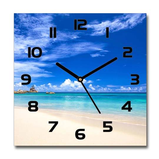 Henzley Tropical Beach Silent Wall Clock
