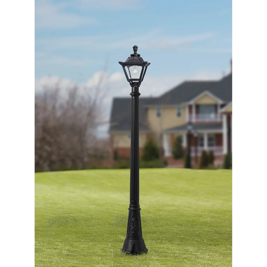 Ottley Black 1 -Light 186Cm H Hardwired Lamp Post