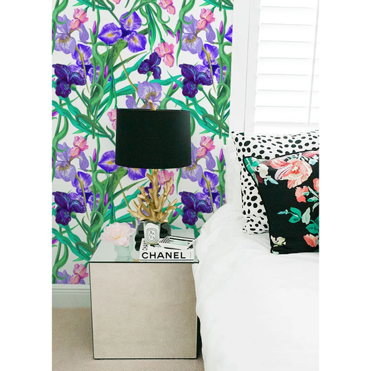 Walllpaper Roll 208X146cm Mural Decoration Wallpaper Material With Print Kitchen Livingroom Bedroom - Flowers IRIS Floral