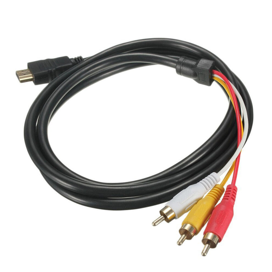1080P HDTV HDMI Male to 3 RCA Audio Video AV Cable Cord Adapter Converter Connector Component Cable Lead For HDTV NEW
