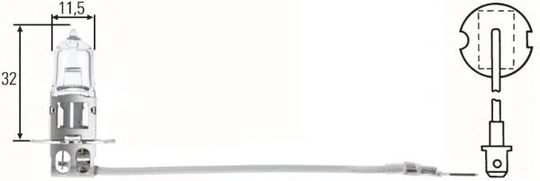 Bulb H3 55 W Pk 22 S 8GH002090-131 by Hella