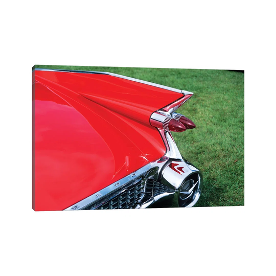 1959 Cadillac Tail Fin and Tail Light by Vintage Images - Wrapped Canvas Photograph