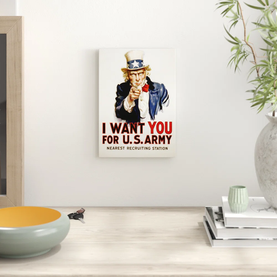 'Uncle Sam Recruitment War Poster' Graphic Art