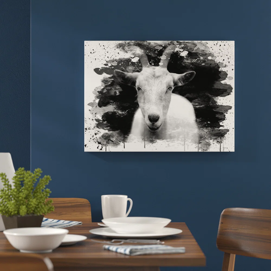 'White Goat' Graphic Art Print Poster