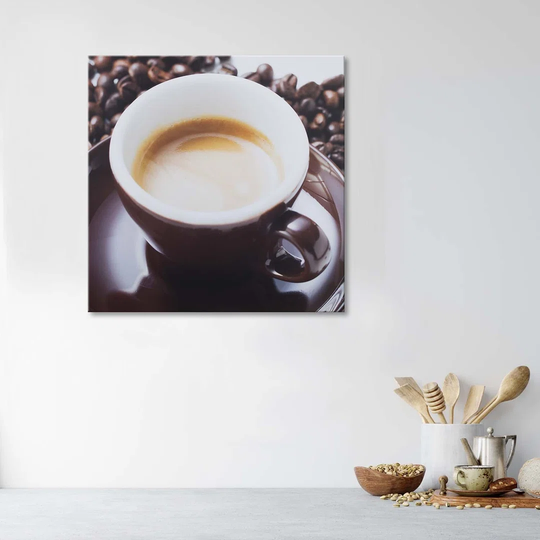Canvas Print Coffee Beans Cup