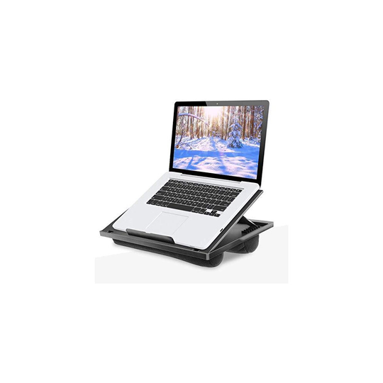 HUANUO Laptop Monitor Stand with Cushion for Bed - Flexibly Adjustable with 8 Angles, For Notebook, Tablet, Laptop up to 15,6", Portable Tray Table