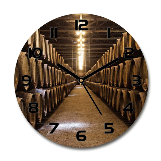 Glass Wall Clock 30Cm Round Decoration Picture Wall Art Modern Decoration Kitchen Living Room Silent - Wine Cellar In Porto,78509744