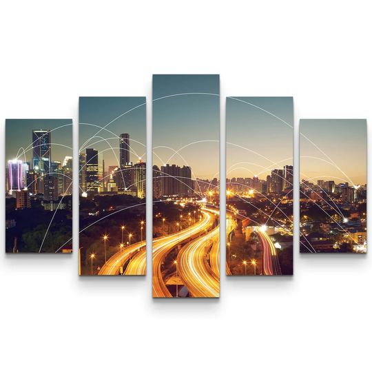 Network Connections Photographic Print Multi-Piece Image on Canvas