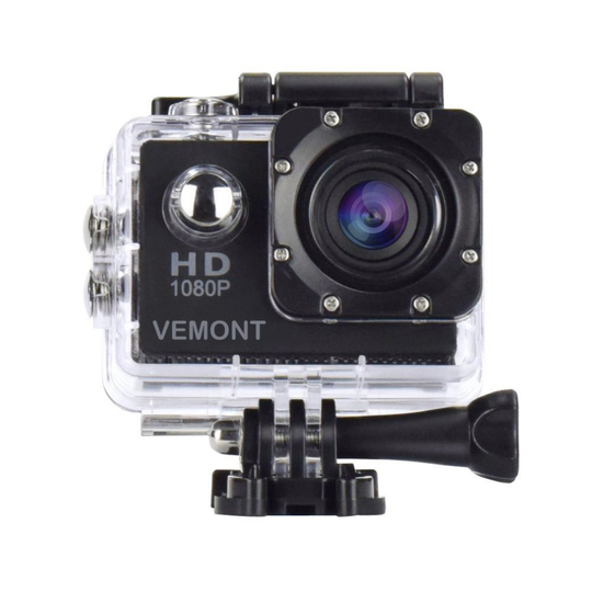 Vemont Full HD 2.0 Inch Action Camera 1080P 12MP Sports Camera Action Cam Underwater 30m/98ft Waterproof Camera and Mounting Accessories Kit for...