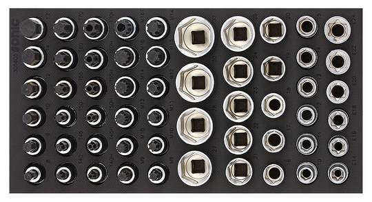 Sonic Bit socket set 1/2", SFS 1/3 56-piece 305605