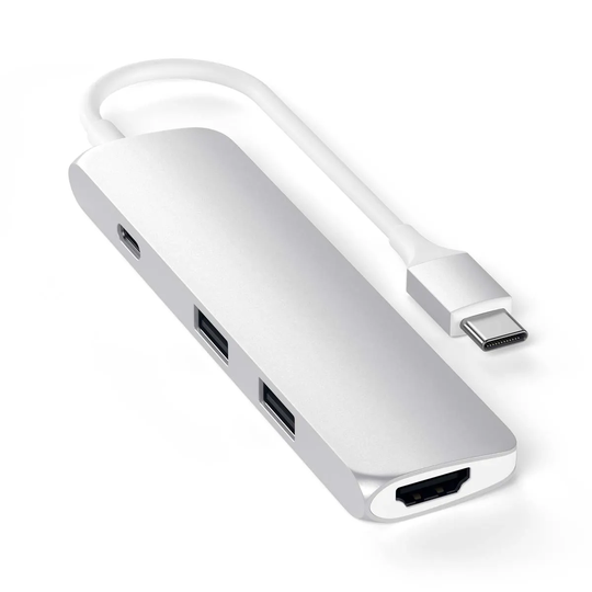 Satechi - Aluminium Type-c Slim Multi-port Adapter 4K - Silver