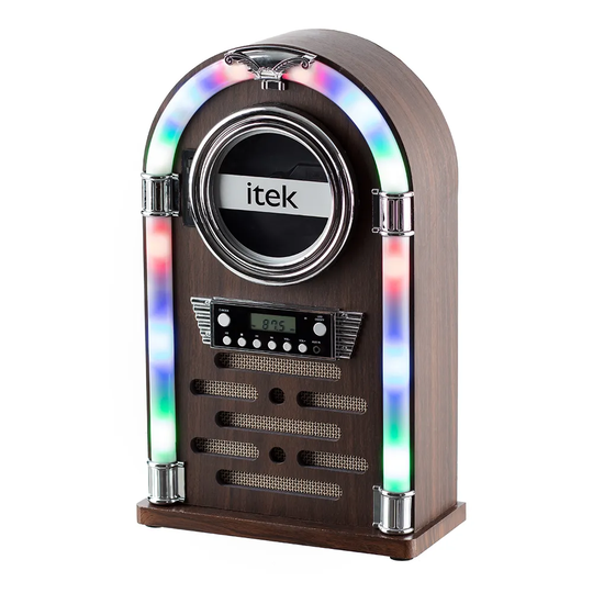 Itek Mini Bluetooth Jukebox with CD Player and Radio - Wood