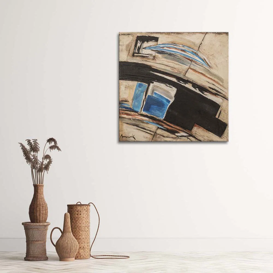 Canvas Print Abstract Beige Painted