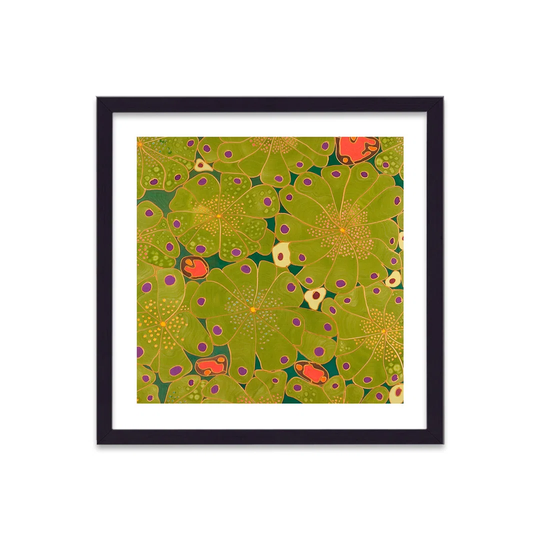Cellular Beauty Art 15 Green Bloom by Vouvart - Picture Frame Graphic Art
