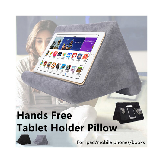 (gray) Tablet Stand Pillow Holder & Mobile Phone Holder