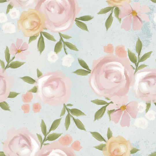 Walllpaper Roll 416X254cm Kitchen Livingroom Bedroom Mural Decoration Wallpaper Material With Print - Shabby Rose Vintage Floral