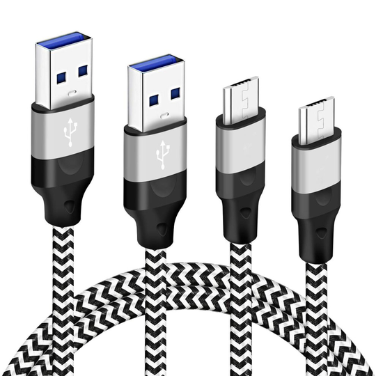 Micro USB Charging Cable 2M 2-Pack,Charger Lead for Kindle Fire 7 8 10 HD 6 8 10 Tablet Kids Edition Kindle Paperwhite,Samsung Galaxy A10 A7 A6 2018,F