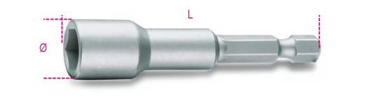 Beta Tools 862 F 1/4" Hex Drive Magnetic Hexagon Bit Socket 8mm | 008620408