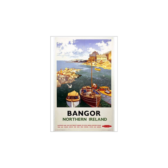 (A1 (84x59cm) Poster) Bangor, Northern Ireland, BR poster, 1955 (Poster Print)