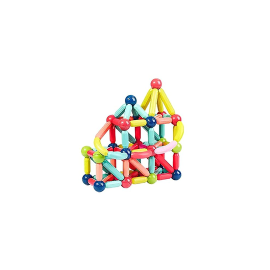 Muross Magic Balls and Rods Set, 70pcs DIY Assembly Magnetic Building Blocks Set, 3D Stacking Magnet Toys, Interactive Magnetic Sticks Set Toy, Sticks