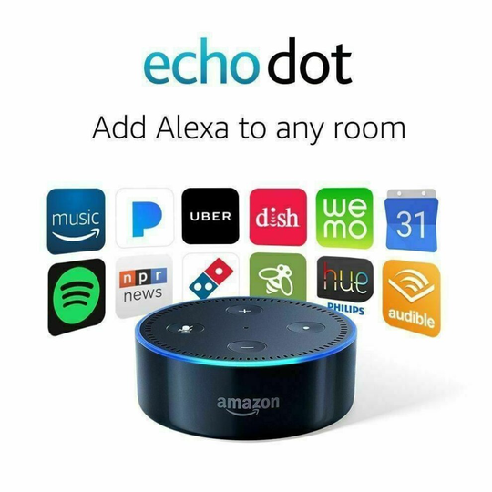 Amazon Echo Dot 2nd Generation Alexa Smart Assistant - Black UNBOXED