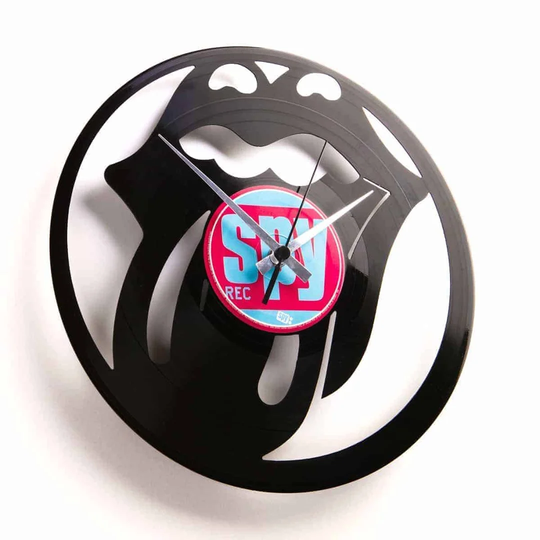 Tribute Rolling Stones Inspired Vinyl 30cm Silent Wall Clock