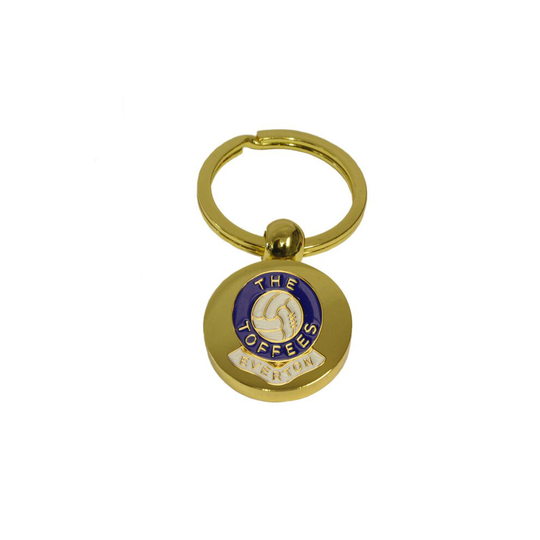 Everton football club gold disc keyring