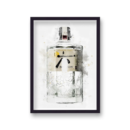 Gin Graphic Splash Roku Inspired by Vouvart - Picture Frame Graphic Art