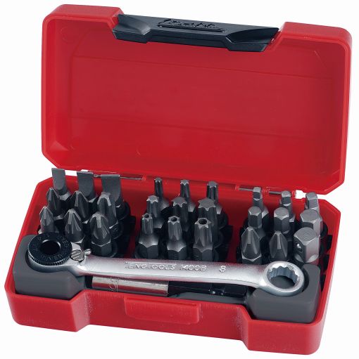 Teng Tools TM029 | 29pc Mixed Bits Set + Holder + Adaptor + Bit Ratchet