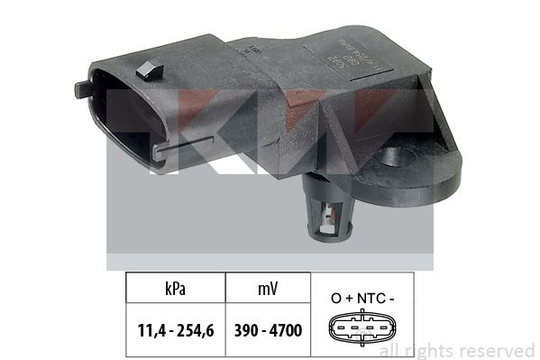 Air Pressure Sensor, height adaptation Made in Italy - OE Equivalent 493092 KW 493092