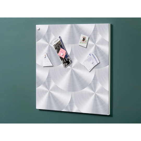 Notiz Motive Metal Polished Magnetic Wall Mounted Cork Board