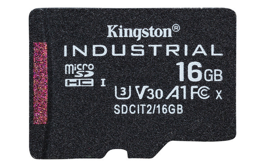 Kingston Industrial microSD 16GB C10 A1 pSLC Card + Without SD Adapter