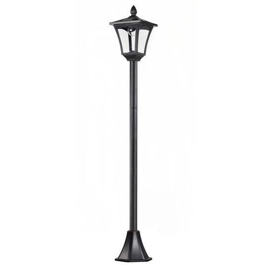 Outsunny Outdoor Solar Post Lamp - Black