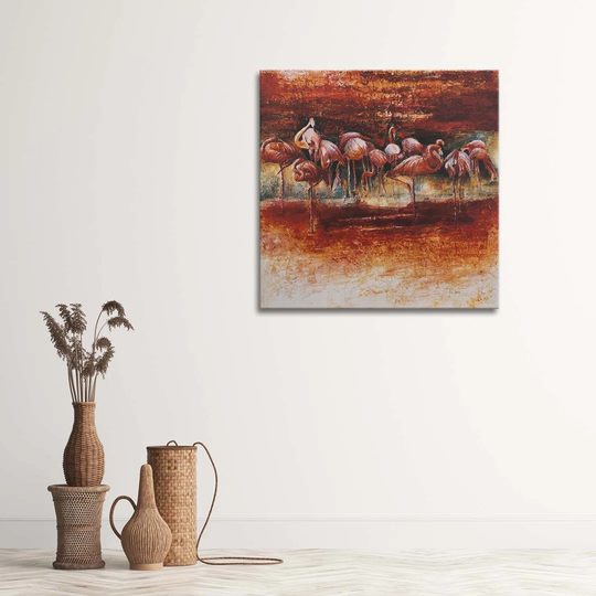 Canvas Print Flamingo Pink Birds