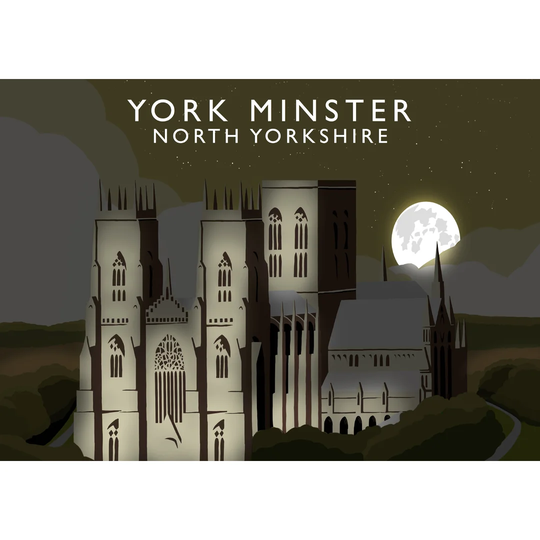 York Minster 2 Night by Richard O'Neil - Picture Frame Graphic Art Print on Paper