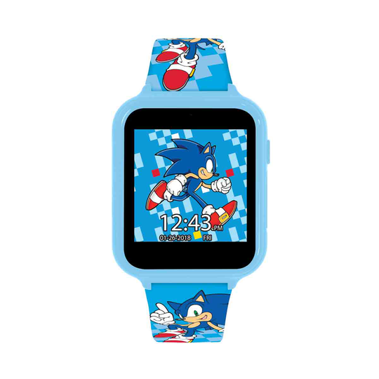 Sega Sonic The Hedgehog Blue Smart Watch With Printed Silicone Strap
