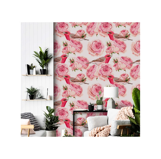 Aunika Utensil Floral Birds Wallpaper