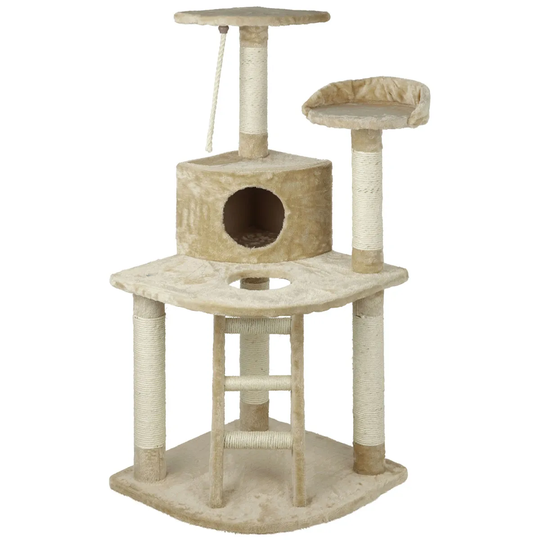 Bunty Cat Tree - Cat Den - Cream
